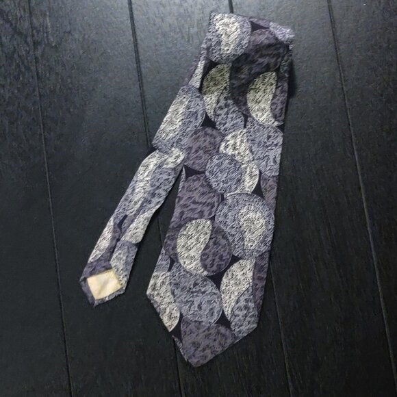 Pierre Balmain Paris 100% Silk Grey/Black Men's Neck Tie - Picture 2 of 4